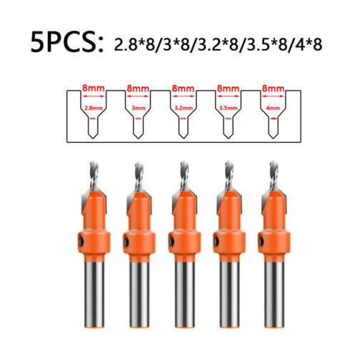 8/10mm Hexagon Shank Countersink Drill Bit Woodworking Screw Wood Hole Drill Bit