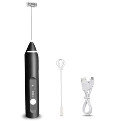 Usb Charging Electric Egg Beater Milk Frother Handheld Drink Coffee Foamer Aus