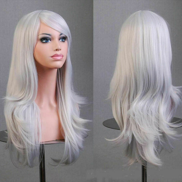 Womens 70cm Long Wavy Curly Hair Synthetic Cosplay Full Wig Wigs Party - Lets Party