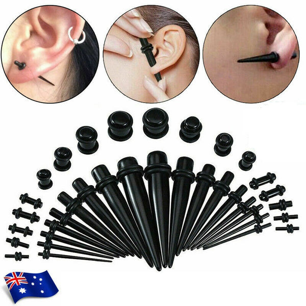 36pcs Ear Stretching Kit Plug Set Stretch Ear Taper Stretcher Expander Tapers - Lets Party