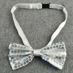 Glitter Sequin Clip-on Bowtie Men's Women Boys Girls Bow Tie Party Dance Costume