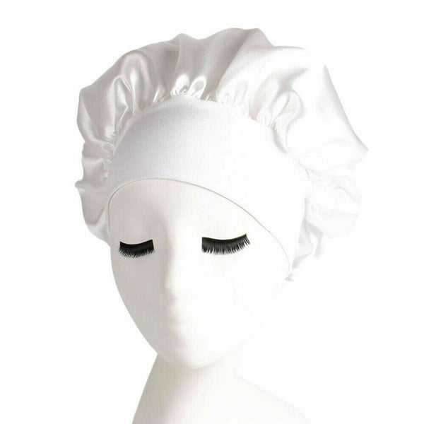 Women's Sleep Hair Hat Care Elastic Sleeping Bonnet Night Soft Cap 8 Colors - Lets Party