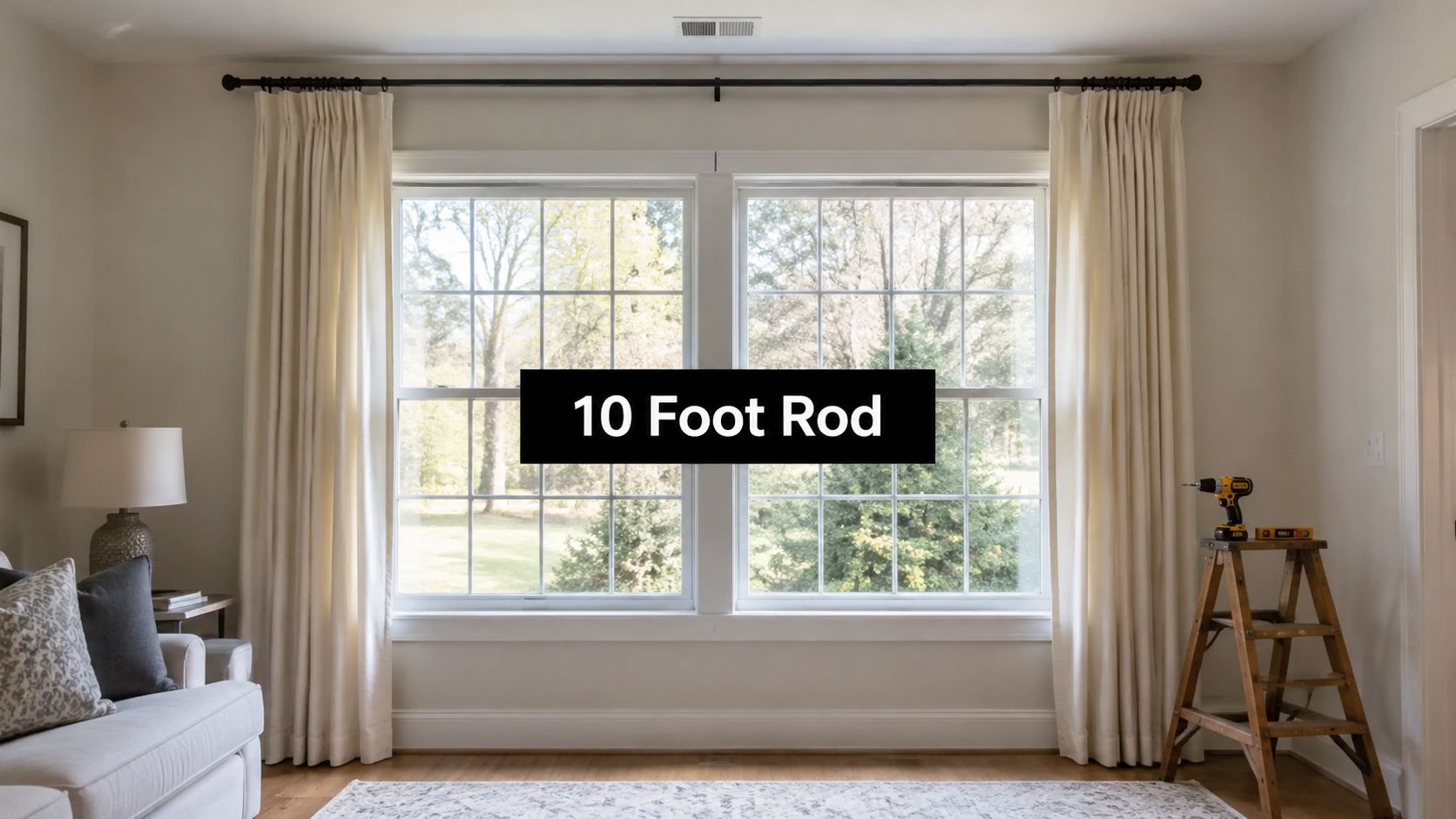 A 10 Foot Curtain Rod Guide: Install It Right, No Sagging