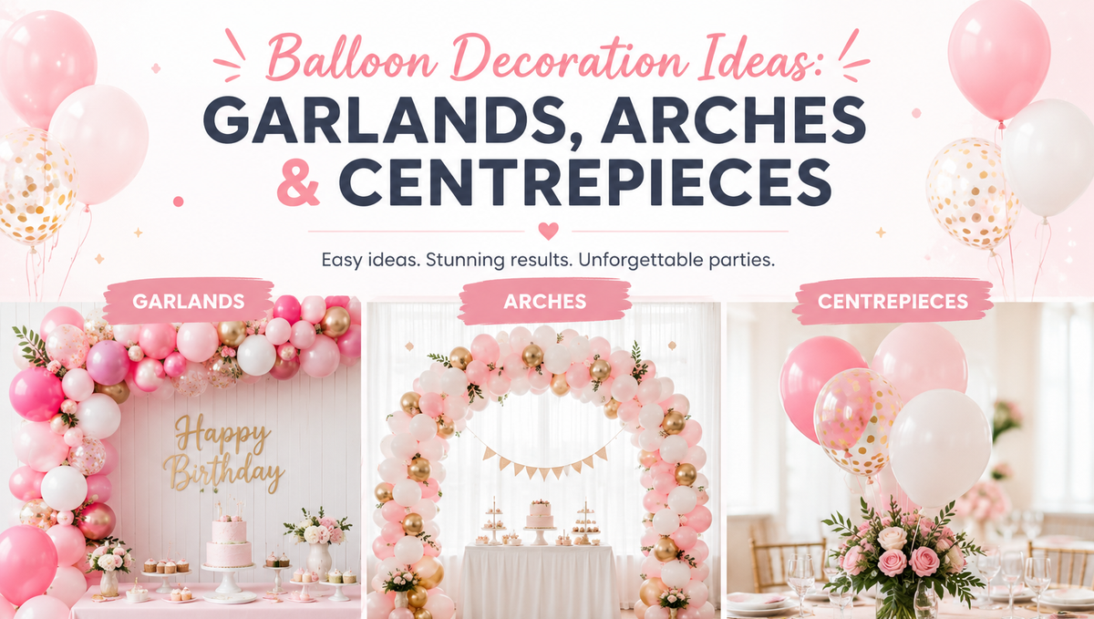 Balloon Decoration Ideas: Garlands, Arches & Centrepieces