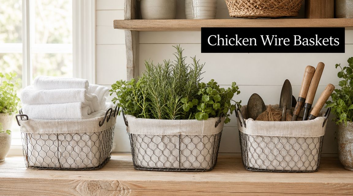 Chicken Wire Baskets: DIY, Decor & Storage Ideas