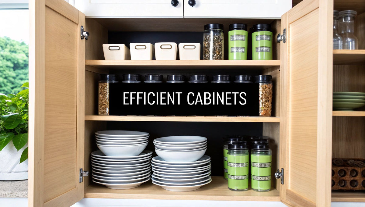 how to organize kitchen cabinets for maximum efficiency