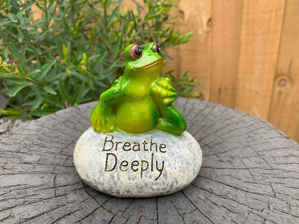 Frogs Decorative Yoga Frog on Stone Figurines Funny Garden Home Décor