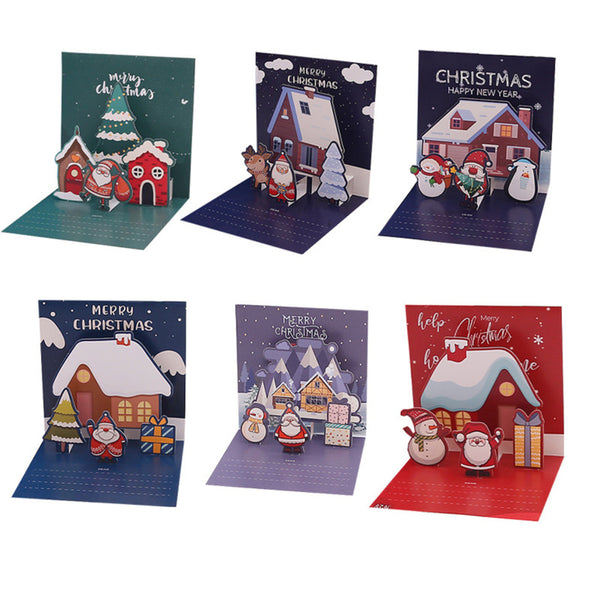 6 Pack 3D Pop Up Christmas Cards Pop Up Funny Christmas Greeting Cards