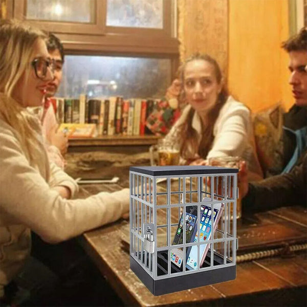 Mobile Phone Jail Lock Up Safe Smartphone Storage Box Prison Cell L