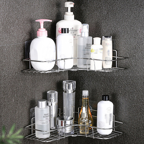 Stainless Steel Bath Shower Caddy Corner Storage Shelf Holder Rack Org