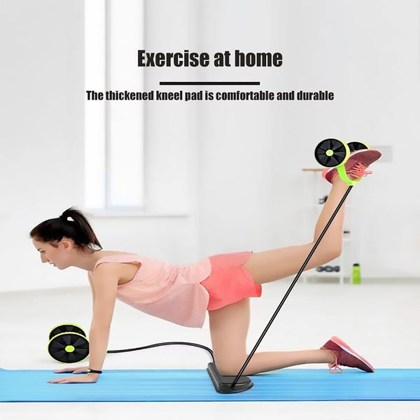 Home Gym Abs Exercise Fitness Abdominal Workout Wheel Roller Machine E