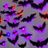 Halloween LED Purple Lighted 3D Bats Glowing Bat Spider Ghost Wall Glo