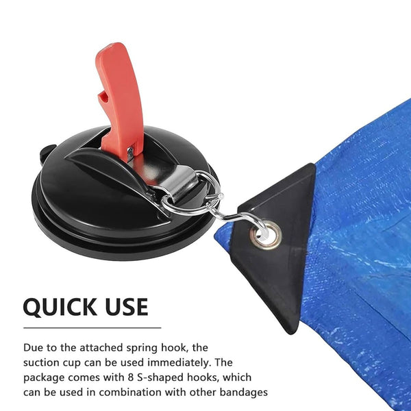 Suction Cup Anchor Holder 4pcs Multifunctional Wall Mount Household Va