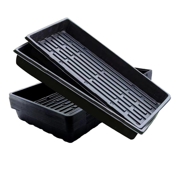 10pcs Garden Black Plastic Rectangle Plant Seedling Propagation Seedin