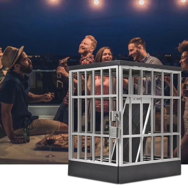 Mobile Phone Jail Lock Up Safe Smartphone Storage Box Prison Cell L