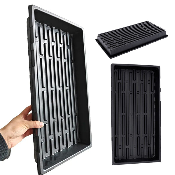 10pcs Garden Black Plastic Rectangle Plant Seedling Propagation Seedin