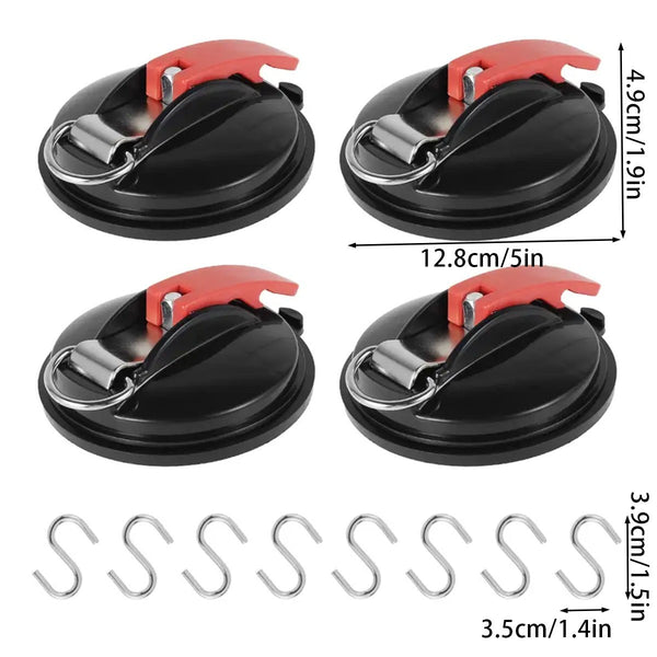 Suction Cup Anchor Holder 4pcs Multifunctional Wall Mount Household Va