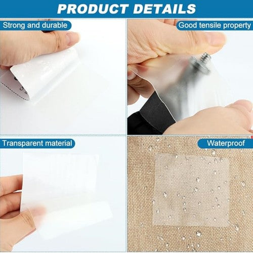 50pcs Waterproof Tent Repair Canvas Awning Sail Kites Adhesive Patches