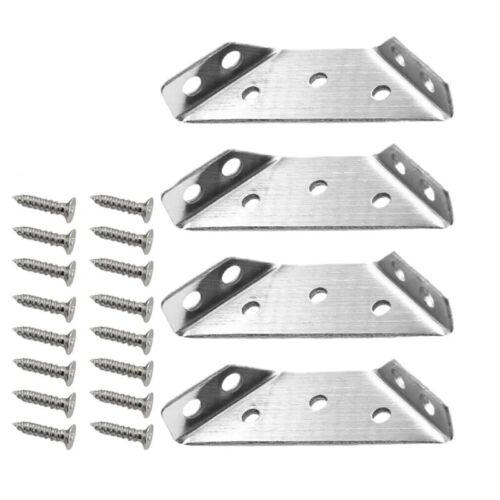 50PCS Universal Furniture Corner Connector Stainless Steel Angle Corne