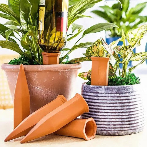 Terracotta Auto Plant Self Watering Spikes Water Drip Irrigati