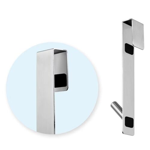 2xStainless Steel Long Large Over The Door Hanger Front/Back Door Hook