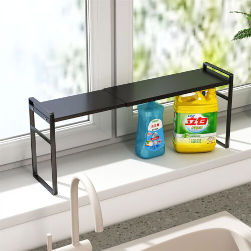 Extendable Shelf Bathroom Sink Shelving Kitchen Storage Organiser Hold