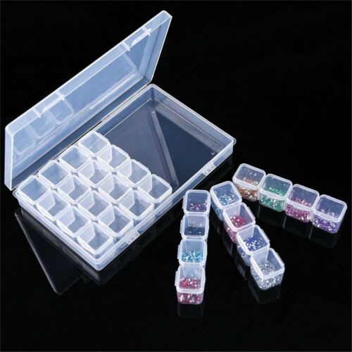 4PCS 28 Grid Storage Boxes Plastic Jewelry Organizer Container Cases B