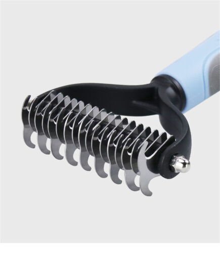 2x Dog Pet Grooming Comb Brush Undercoat Rake Dematting Deshedding Tri