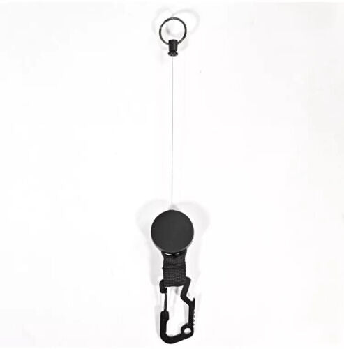 5x Retractable Stainless Steel Keyring Pull Ring Key Chain Recoil Heav