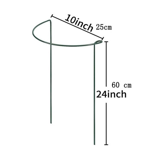 10PCS Garden Plant Support Ring Semi-Circular Flower Plant Trellis Sta
