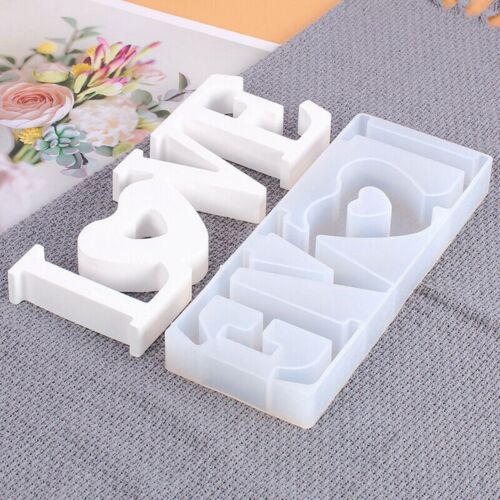 2pcs LOVE Sign Resin Casting Mold Silicone Jewelry Making Epoxy Mould