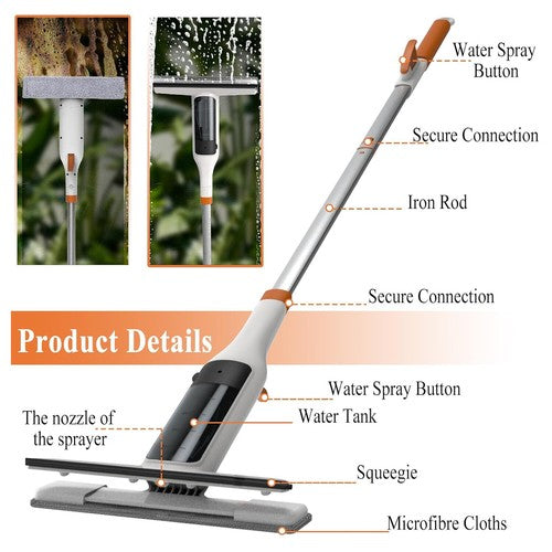 Long Handle Spray Window Cleaner Squeegee for Window Cleaning Spray To