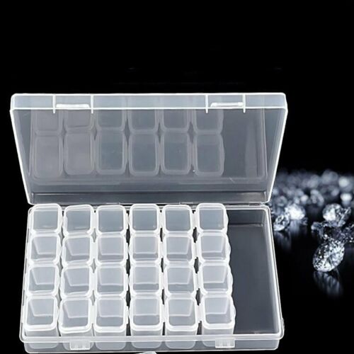 4PCS 28 Grid Storage Boxes Plastic Jewelry Organizer Container Cases B
