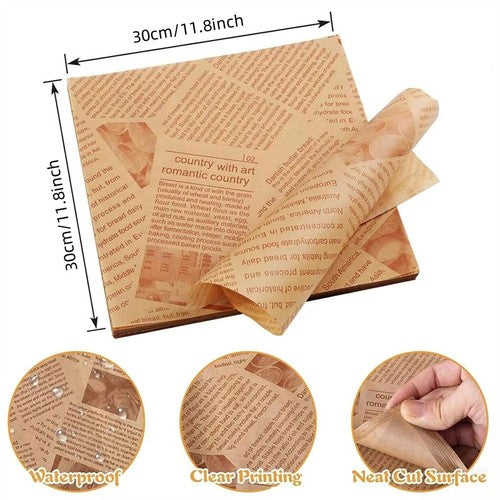 30x30cm Oil Absorbing Paper Food Frying Grease-Proof Wrapper Wrapper S