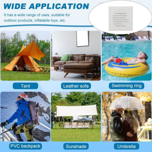 50pcs Waterproof Tent Repair Canvas Awning Sail Kites Adhesive Patches