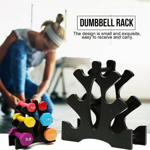 3-Tier Tree Rack Weights Organizer Dumbbell Storage Holder Gym