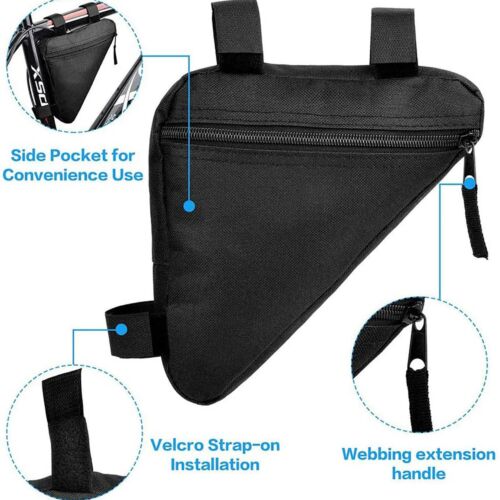 2PCS Bicycle Cycling Triangle Storage Bag Bike Front Tube Frame Waterp