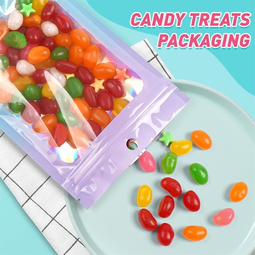 Holographic Zipper Aluminum Foil Zipper Sealing Storage Bag Rai