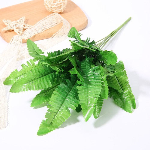 10pcs Bunch 43cm Artificial Persian Leaves Fern Grass Green Plant Gard