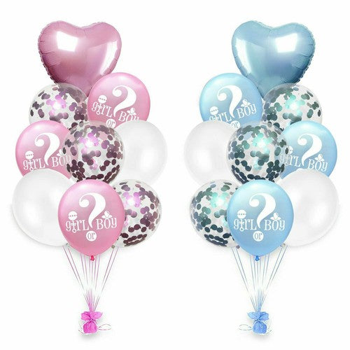 He or She Pop To See Gender Reveal Jumbo Baby Shower Balloon Powder Pi
