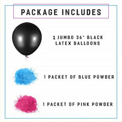 Gender Reveal Balloon – Jumbo Boy or Girl Pop Confetti Balloon