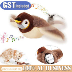 Interactive Cat Toy – Electronic Flapping Sparrow Bird with Catnip