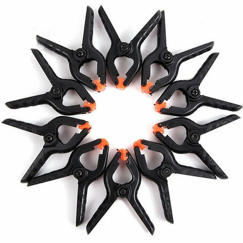 12X Hard Plastic Spring Clamps Set Quick DIY Tools Grip Clips Nylon He