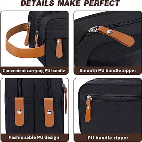 2PCS Toiletry Bag Travel Wash Case Shower Bathroom Cosmetic Storage Wa