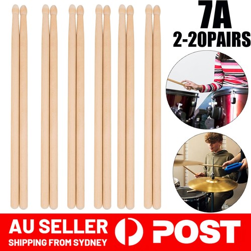 7A Maple Wood Lightweight Endearing Music Oval Tip Drumsticks Dr