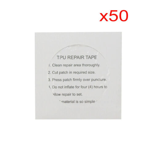 50pcs Waterproof Tent Repair Canvas Awning Sail Kites Adhesive Patches