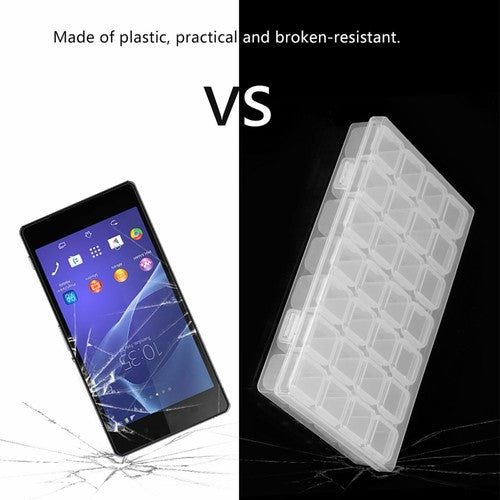 4PCS 28 Grid Storage Boxes Plastic Jewelry Organizer Container Cases B