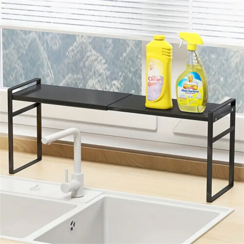Extendable Shelf Bathroom Sink Shelving Kitchen Storage Organiser Hold
