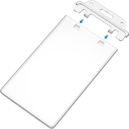 10X Hard Plastic Badge ID Card Holder Lanyard Business Work Pouch Doub