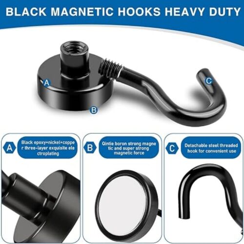 Magnetic Hooks 45kg Strong Magnets Hook for Home Kitchen Trav